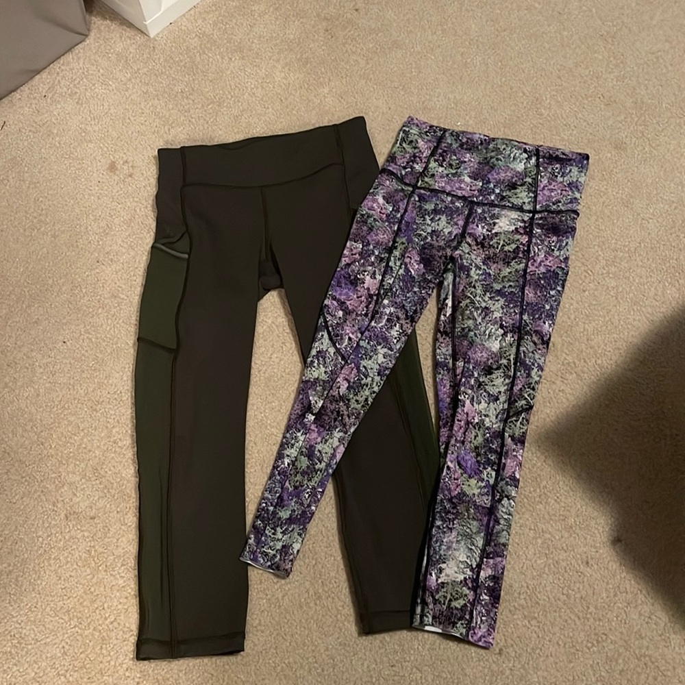TWO PAIRS OF LULULEMON LEGGINGS